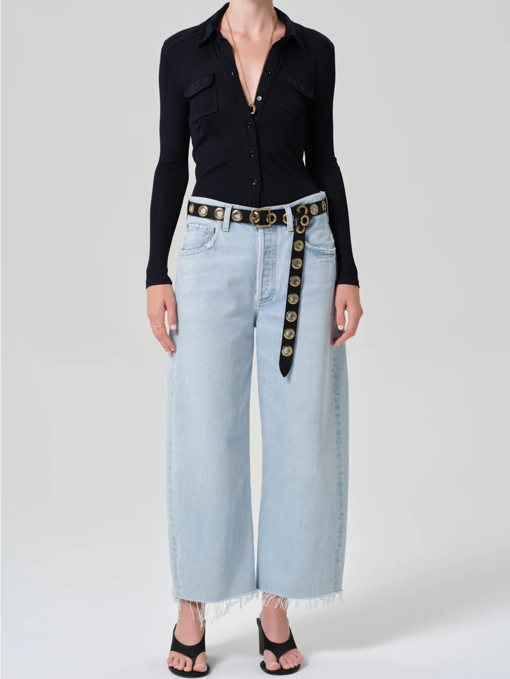 Citizens Of Humanity Light Blue Wide-Leg Jeans